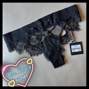 NWTA UNWORN Honey Birdette Belinda Black Panty Size Medium